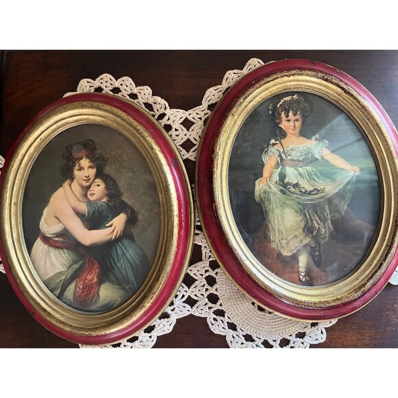 Pair of Vintage Florentine Italy Norleans Italian Wall Art - Picture 1 of 3